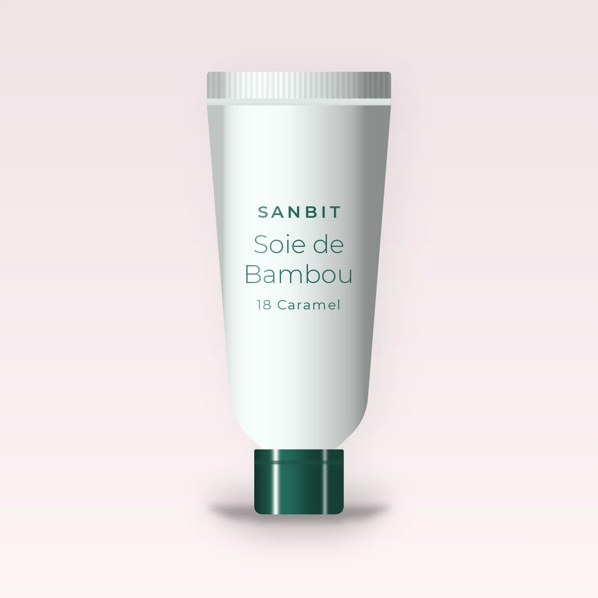 Fond de teint anti-imperfections Soie de Bambou – Sanbit, tube 35 ml, teinte 18 Caramel