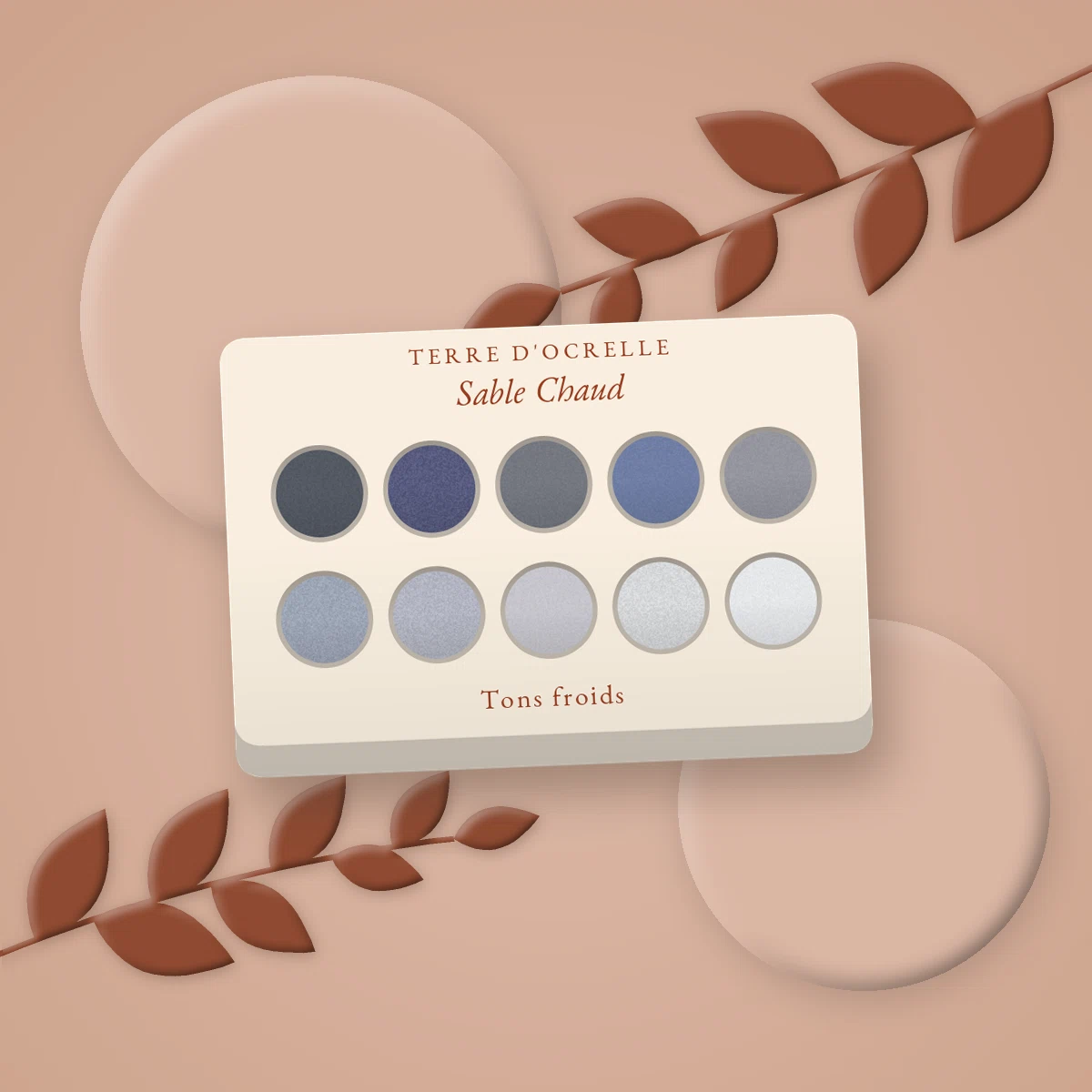 Palette yeux Sable Chaud sans effet poudreux – Terre d'Ocrelle, photo d'ambiance