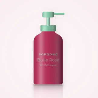 Fond de teint ultra-léger Bulle Rose – Sopoong, flacon-pompe 35 ml, teinte 22 Châtaigne