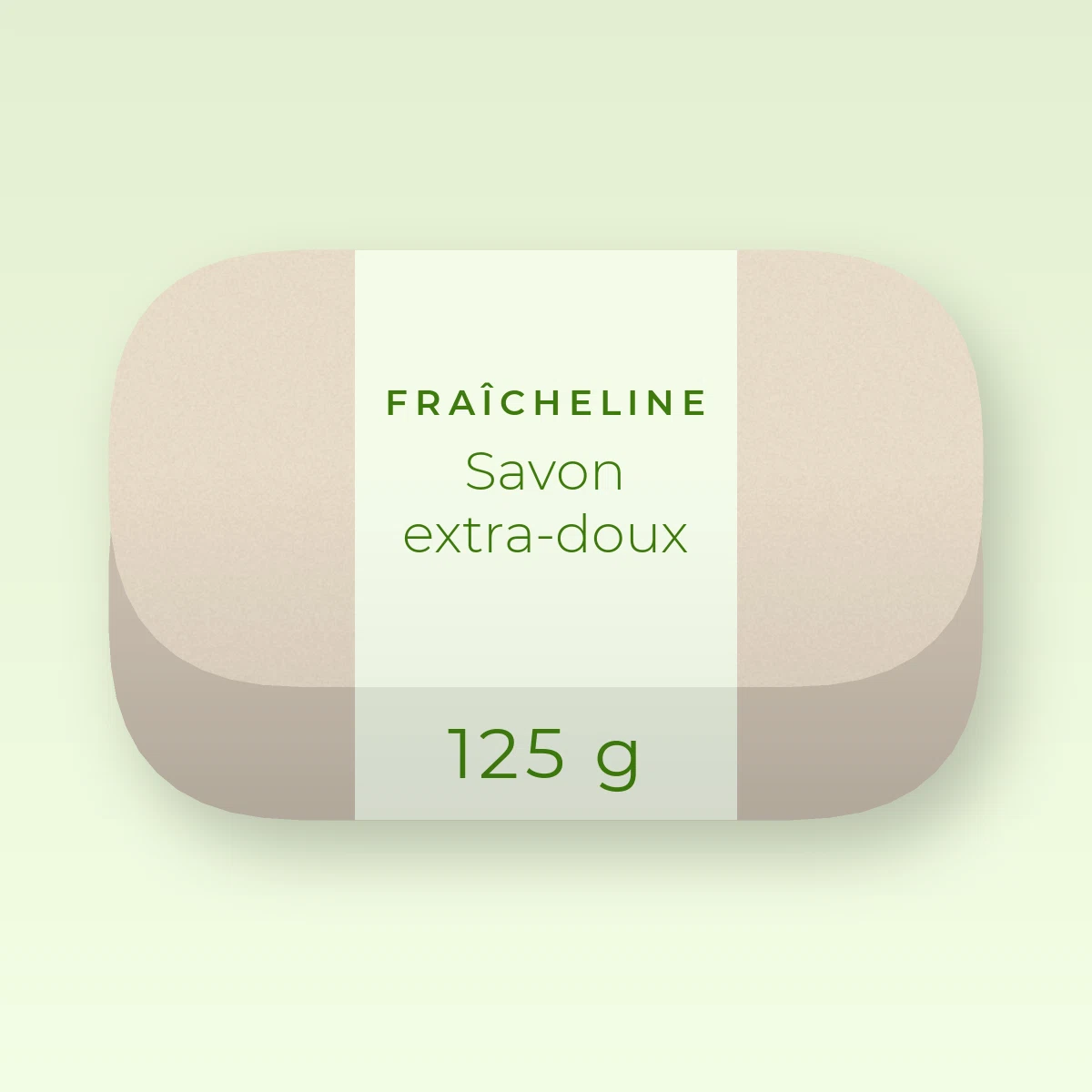 Savon surgras extra-doux à l'huile d'avocat – Fraîcheline, pain 125 g