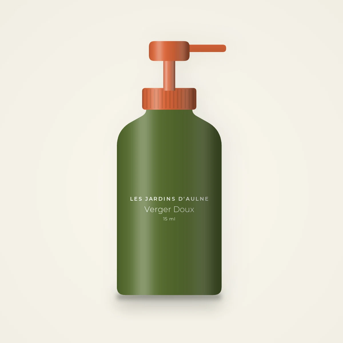 Verger Doux contour des yeux défroissant – Les Jardins d'Aulne, flacon-pompe 15 ml