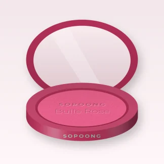 Blush confort Bulle Rose – Sopoong, boîtier 6 g, teinte 06 Rose vif