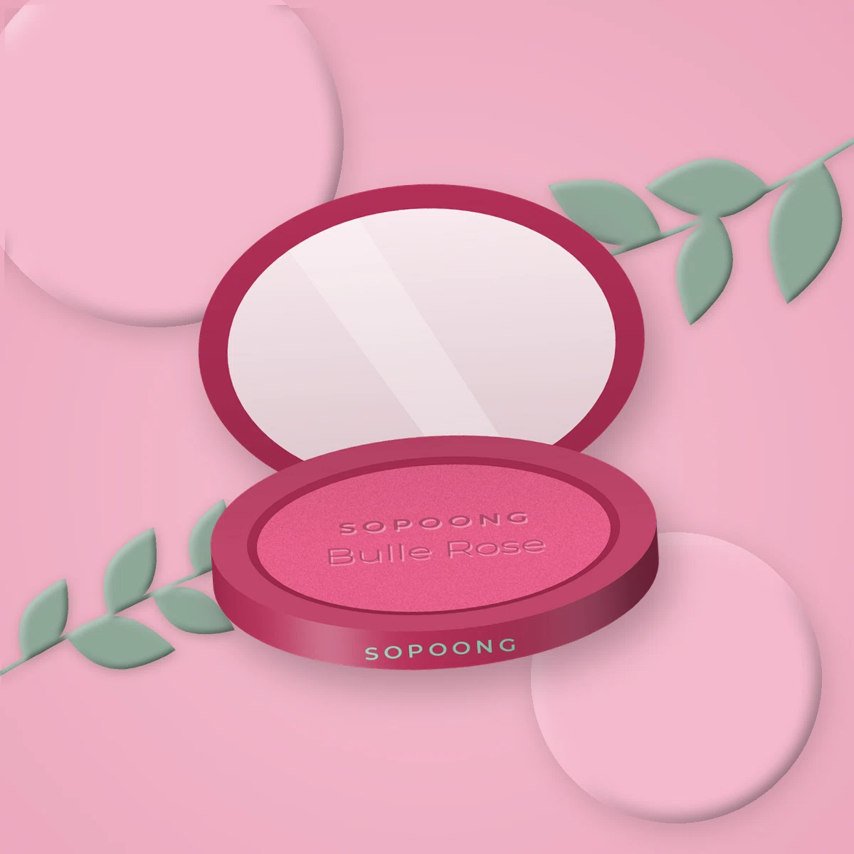 Blush confort Bulle Rose – Sopoong, photo d'ambiance