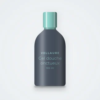 Gel douche et bain onctueux au beurre de cacao – Vellaure, flacon 100 ml