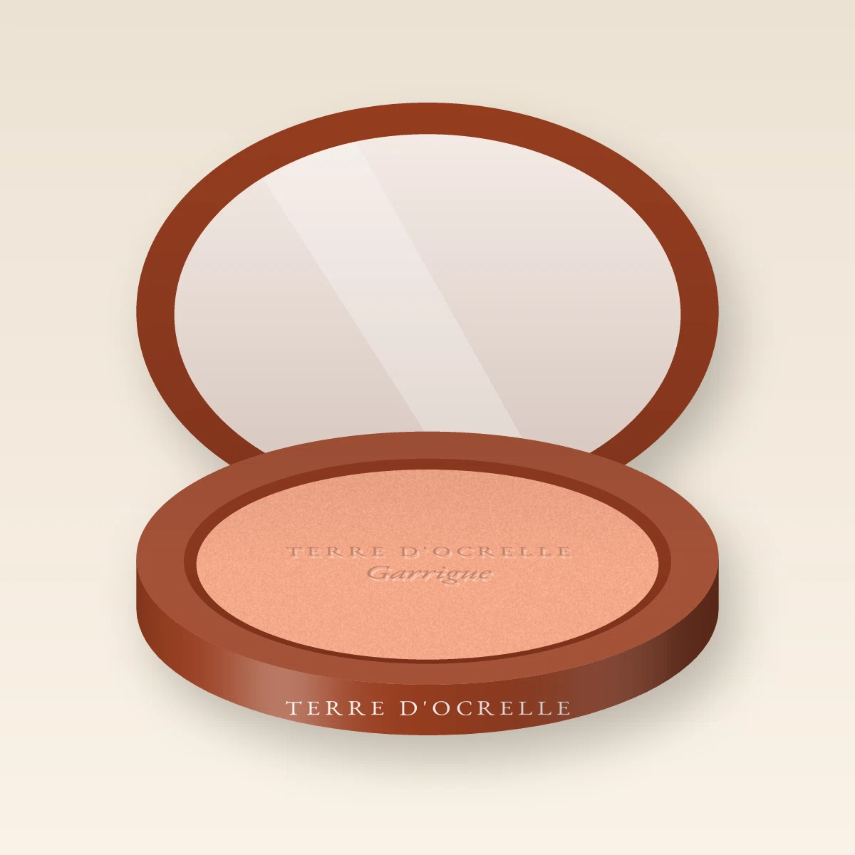 Blush Garrigue à la grenade – Terre d'Ocrelle, boîtier 4 g, teinte 03 Pêche