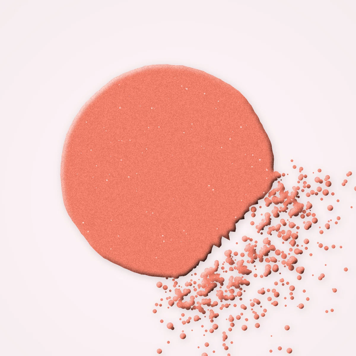 Blush sans effet poudreux Goutte Pure – Sanbit, aperçu de la teinte 05 Corail