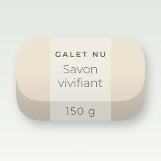 Savon vivifiant à l'argile blanche – Galet Nu, pain 150 g