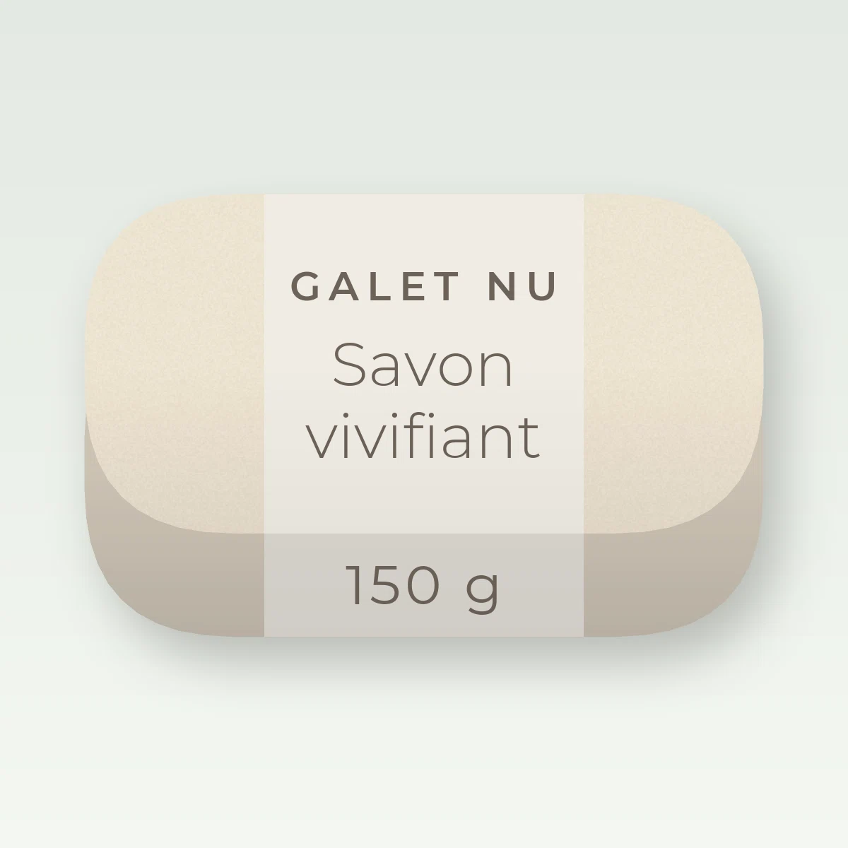 Savon vivifiant à l'argile blanche – Galet Nu, pain 150 g