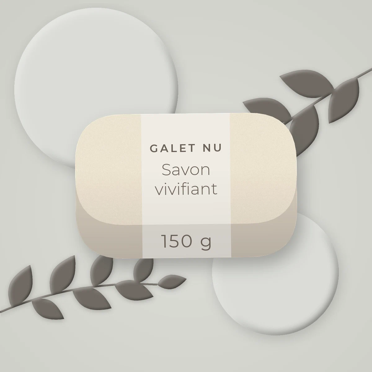 Savon vivifiant à l'argile blanche – Galet Nu, photo d'ambiance