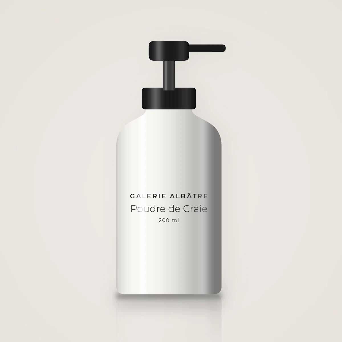 Nettoyant visage matifiant Poudre de Craie – Galerie Albâtre, flacon-pompe 200 ml
