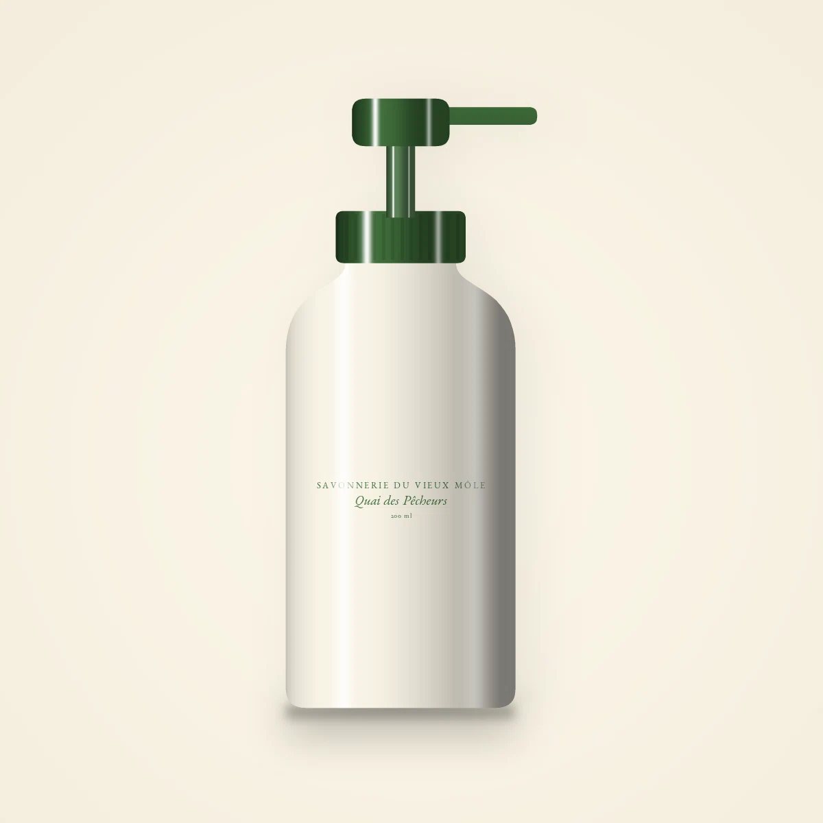 Lait corps Quai des Pêcheurs peaux sensibles – Savonnerie du Vieux Môle, flacon-pompe 200 ml
