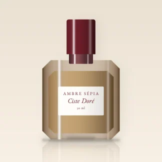Parfum Ciste Doré vivifiant – Ambre Sépia, flacon 30 ml