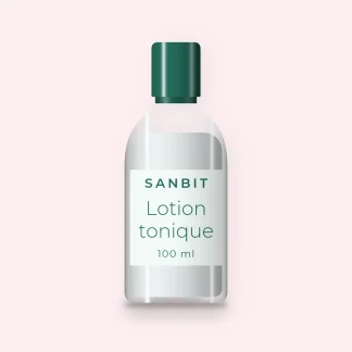 Lotion tonique peaux sensibles à l'acide lactique – Sanbit, flacon 100 ml