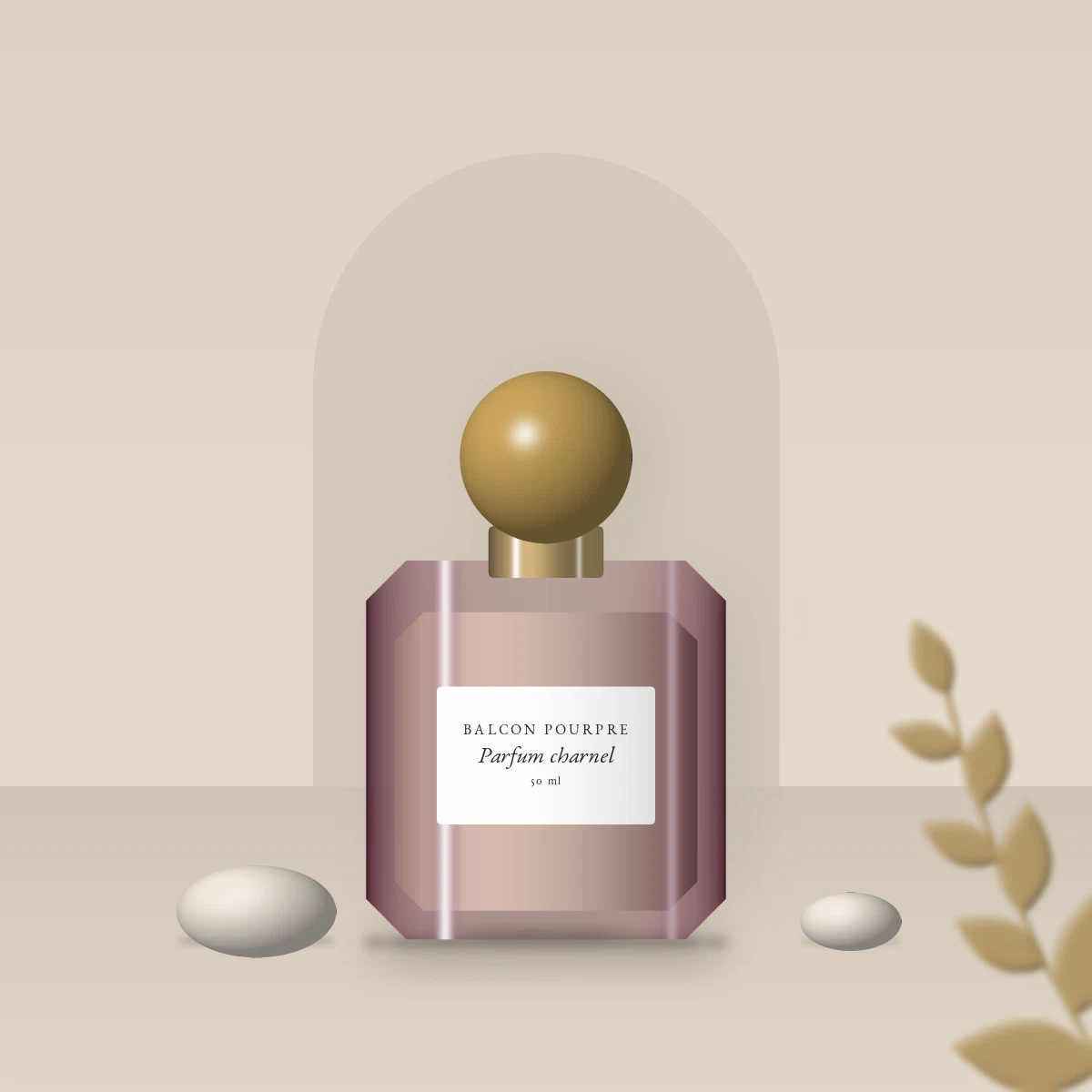 Parfum charnel au ciste labdanum pour femme – Balcon Pourpre, photo d'ambiance
