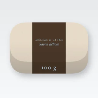 Savon délicat à l'argile verte – Mélèze & Givre, pain 100 g