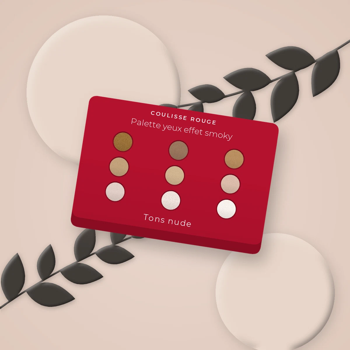 Palette yeux effet smoky à l'huile de raisin – Coulisse Rouge, photo d'ambiance