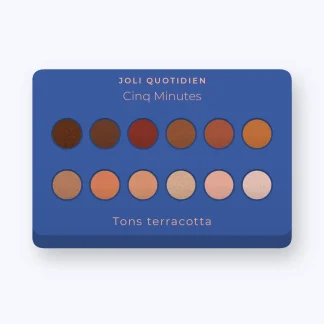 Palette yeux résistante à l'eau Cinq Minutes – Joli Quotidien, 4 × 1,2 g, teinte Tons terracotta