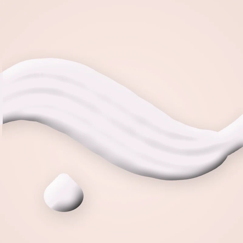 Crème hydratante matifiante à l'huile de noisette – Les Jardins d'Aulne, aperçu de la texture