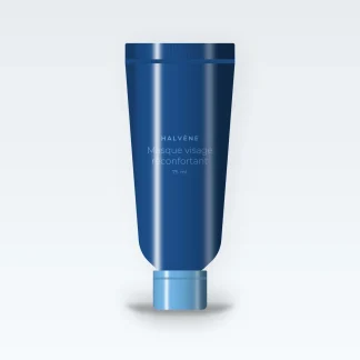 Masque visage réconfortant au charbon végétal – Halvène, tube 75 ml