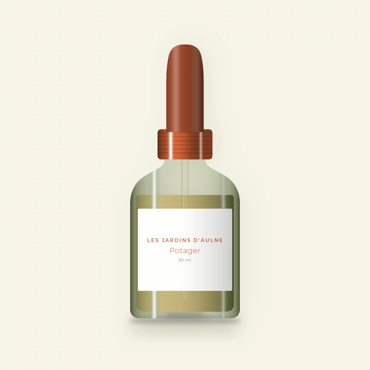 Huile capillaire douceur Potager – Les Jardins d'Aulne, flacon compte-gouttes 30 ml