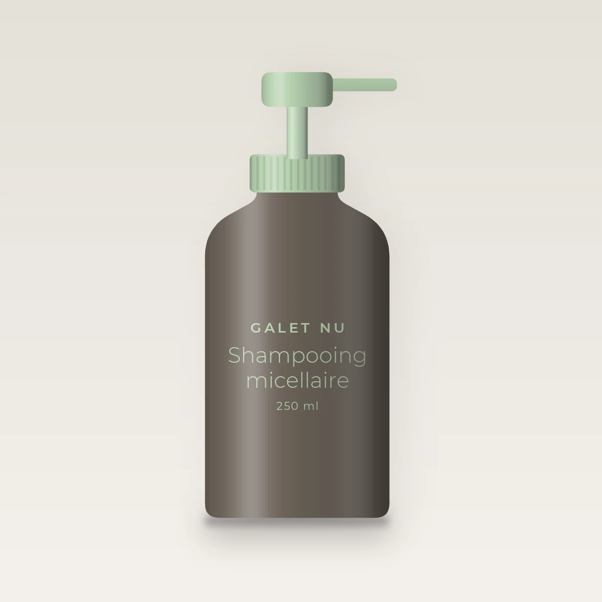 Shampooing micellaire au lait d'avoine – Galet Nu, flacon-pompe 250 ml