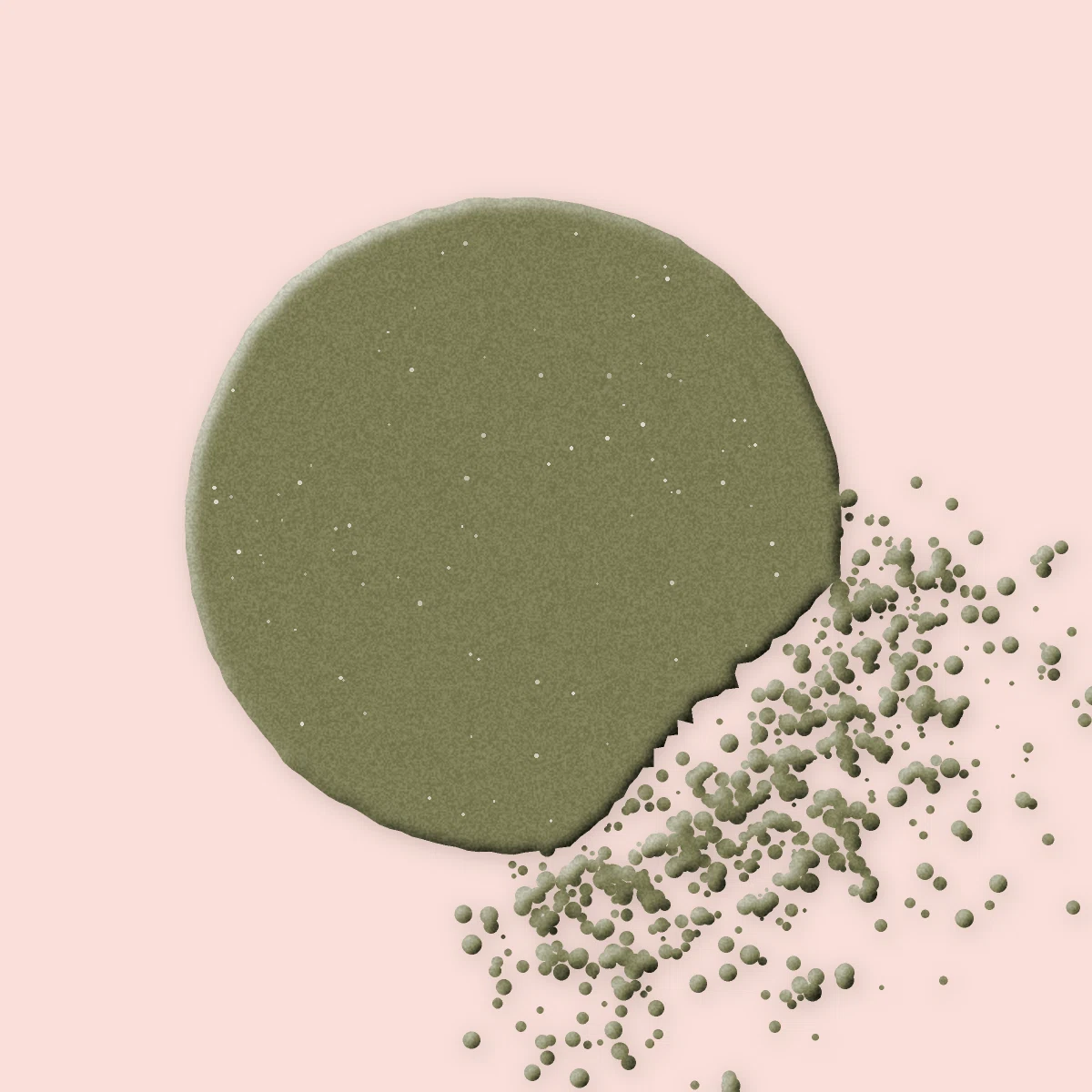 Palette yeux effet smoky à la poudre de soie – Yukimori, aperçu de la teinte Tons kaki