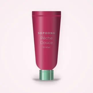 Fond de teint Pêche Douce au squalane – Sopoong, tube 30 ml, teinte 15 Miel