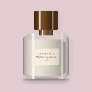 Parfum audacieux au bois de gaïac – Ambre Sépia, flacon 30 ml