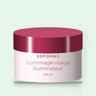 Gommage visage illuminateur à l'huile d'amande douce – Sopoong, pot 100 ml
