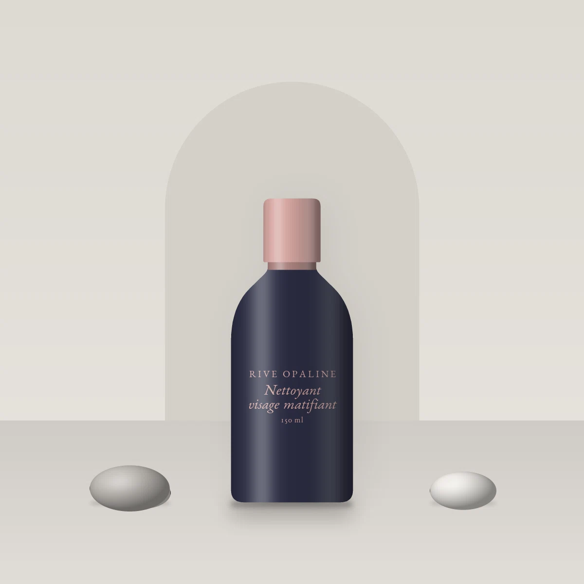 Nettoyant visage matifiant à l'eau de rose – Rive Opaline, photo d'ambiance