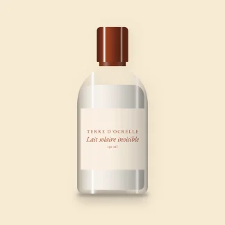 Lait solaire invisible à l'huile de camélia SPF 50+ – Terre d'Ocrelle, flacon 150 ml