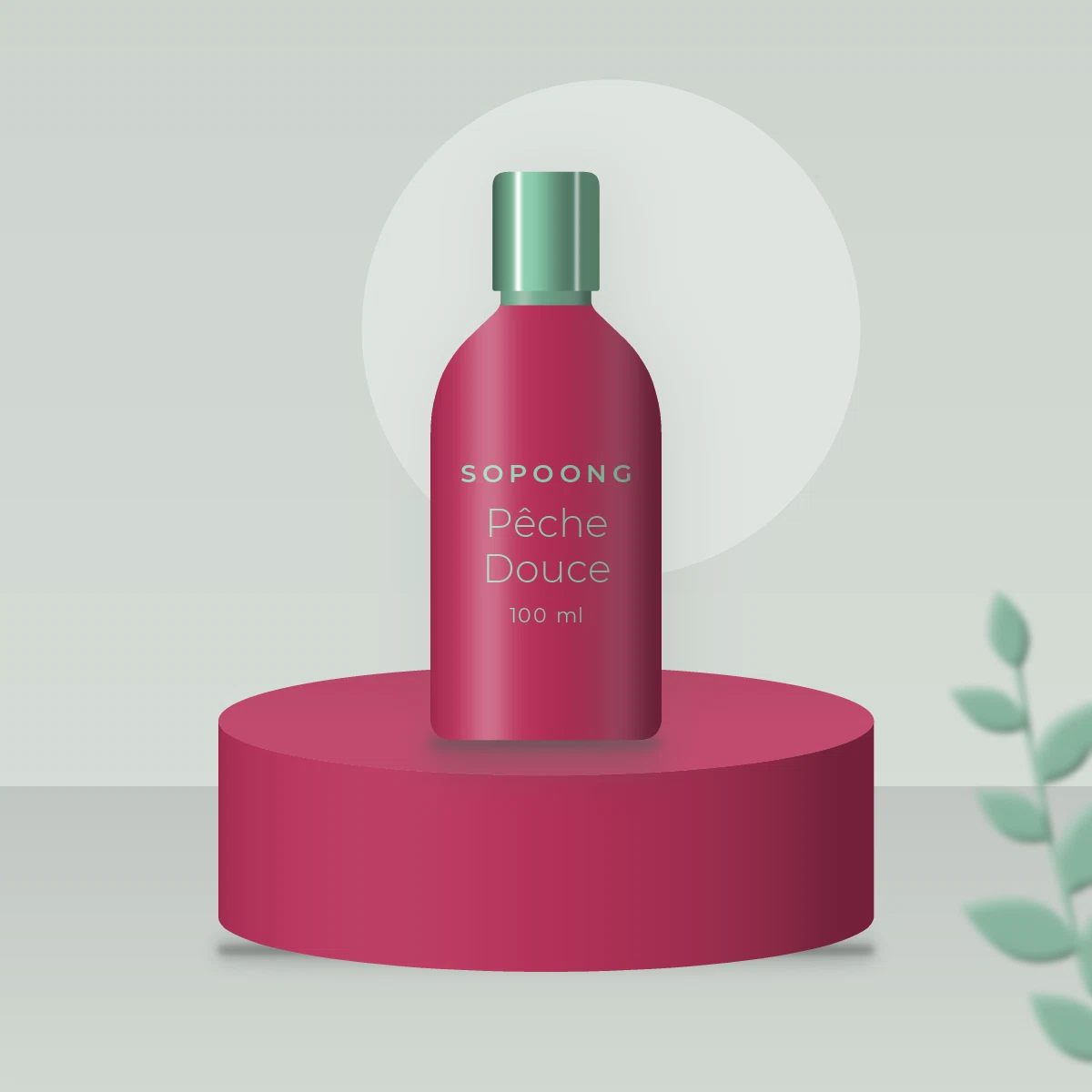 Lait solaire Pêche Douce fluide SPF 30 – Sopoong, photo d'ambiance