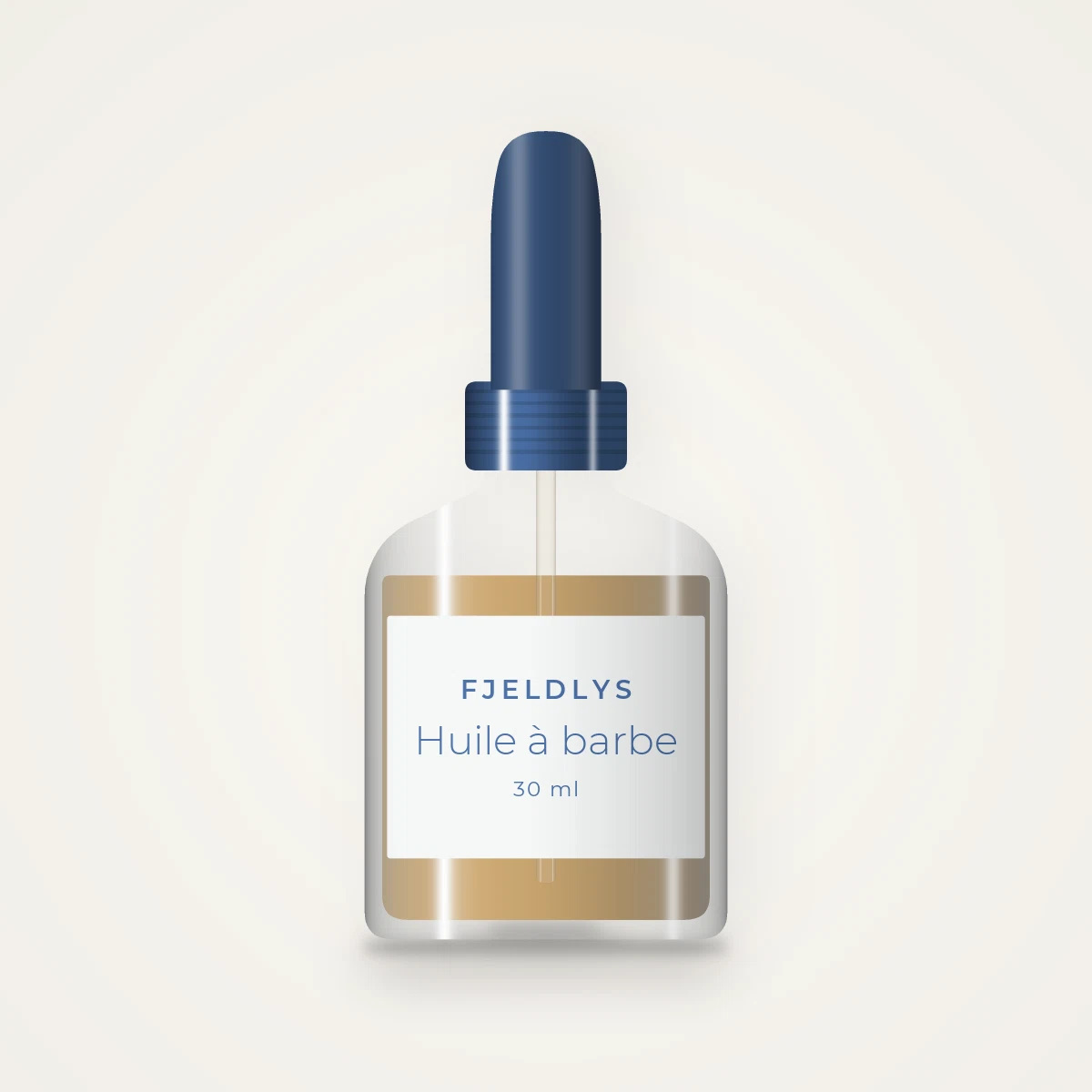 Huile à barbe nutrition intense à l'olive – Fjeldlys, flacon compte-gouttes 30 ml