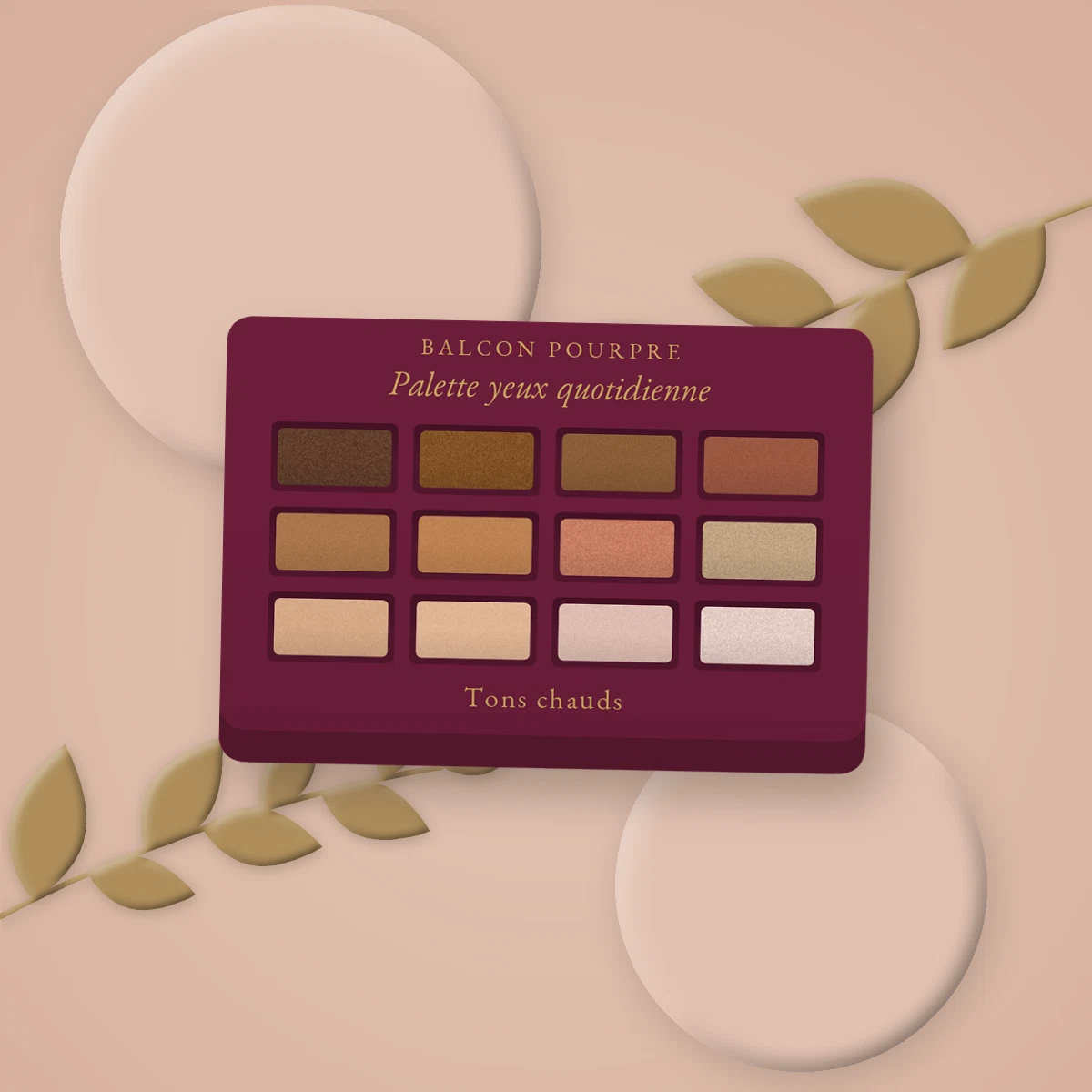 Palette yeux quotidienne à l'extrait de rose – Balcon Pourpre, photo d'ambiance