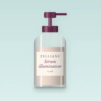 Sérum illuminateur à l'alpha-arbutine – Zelliane, flacon-pompe 15 ml