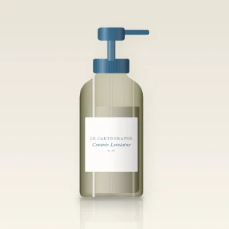 Baume après-rasage Contrée Lointaine adoucissant – Le Cartographe, flacon-pompe 75 ml