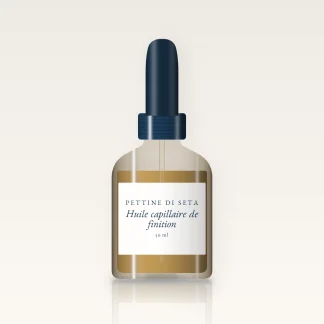 Huile capillaire de finition à la noisette – Pettine di Seta, flacon compte-gouttes 50 ml