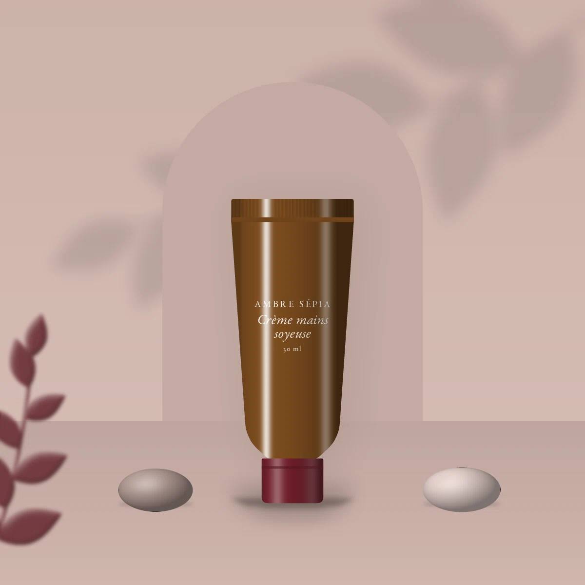 Crème mains et pieds soyeuse à l'huile de sésame – Ambre Sépia, photo d'ambiance