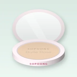 Poudre Bulle Rose haute définition – Sopoong, boîtier 12 g, teinte 03 Ivoire