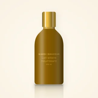 Lait solaire nourrissant à la vitamine E SPF 30 – Mardi Douceur, flacon 200 ml
