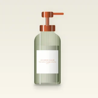 Soin sans rinçage volume aux extraits d'algues – Les Jardins d'Aulne, flacon-pompe 100 ml