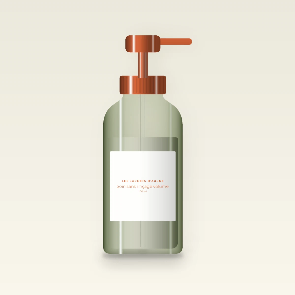Soin sans rinçage volume aux extraits d'algues – Les Jardins d'Aulne, flacon-pompe 100 ml