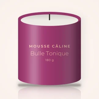 Bougie parfumée Bulle Tonique à l'arbre à thé – Mousse Câline, pot en verre 180 g