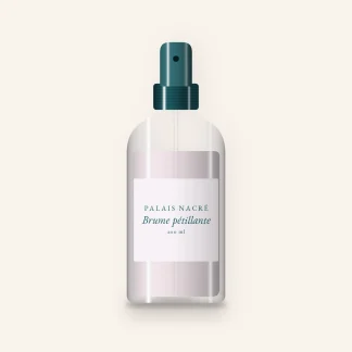 Brume pétillante au thé vert – Palais Nacré, flacon spray 200 ml