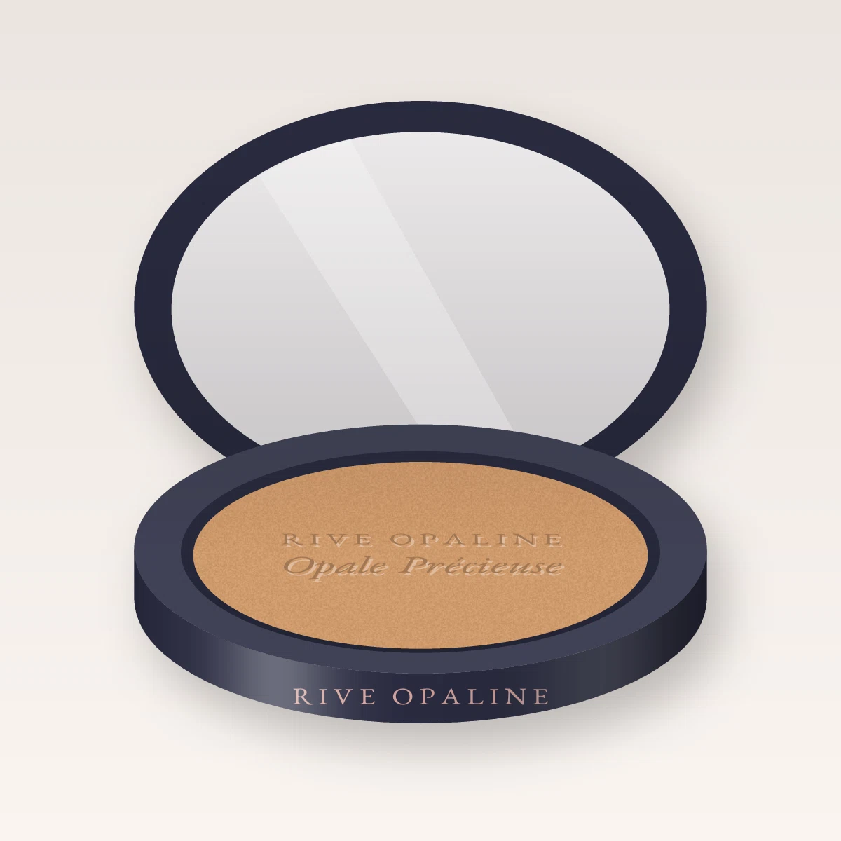 Terre de soleil Opale Précieuse résistante à l'eau – Rive Opaline, boîtier 15 g, teinte 03 Blond doré