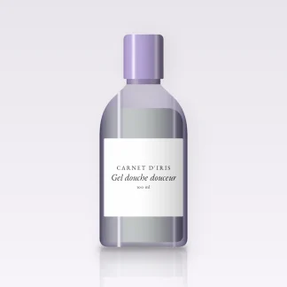 Gel douche douceur à l'aloe vera – Carnet d'Iris, flacon 100 ml
