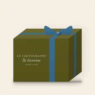 Coffret Île Inconnue radieux au vétiver – Le Cartographe, 30 ml + 50 ml