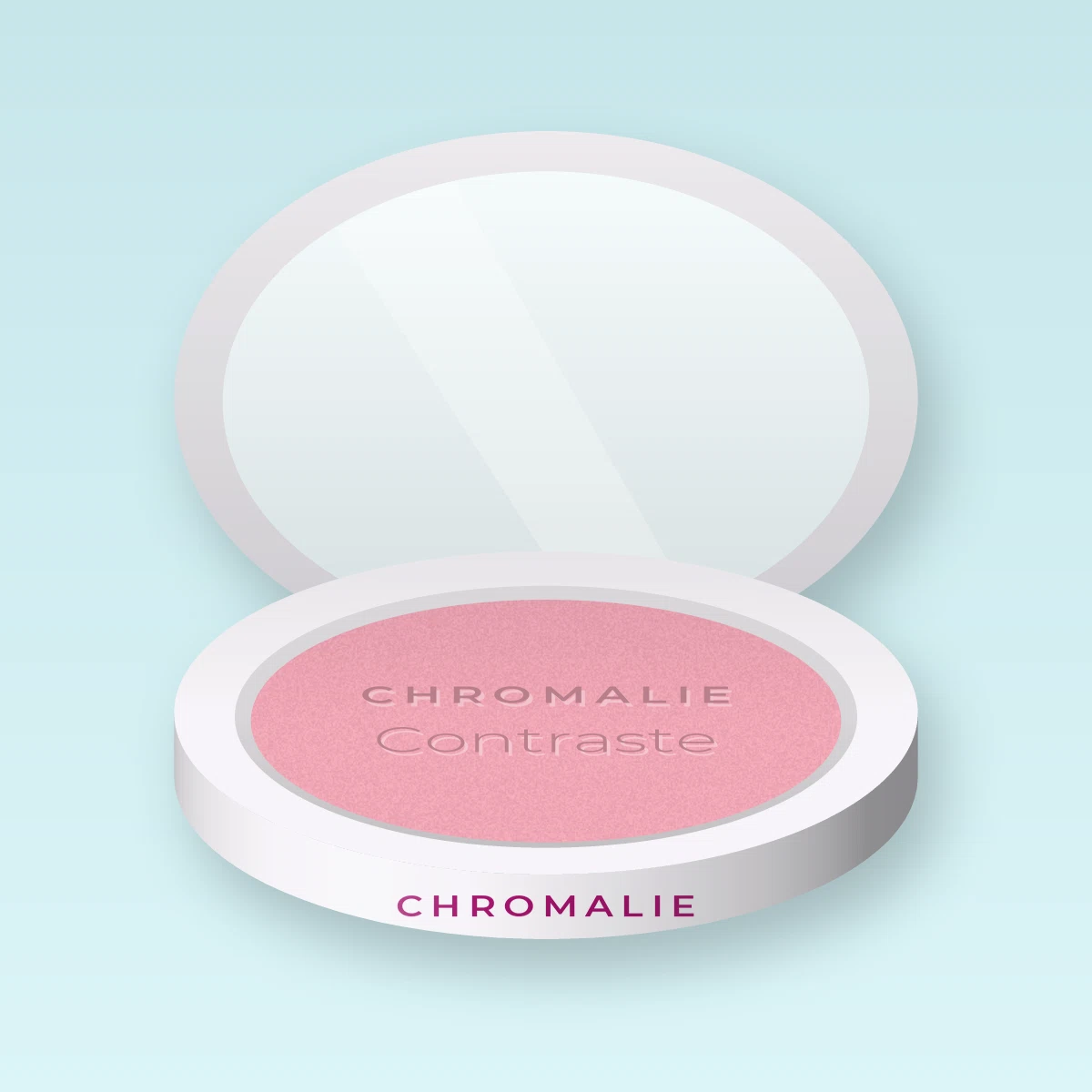 Blush Contraste bonne mine – Chromalie, boîtier 4 g, teinte 02 Rose tendre