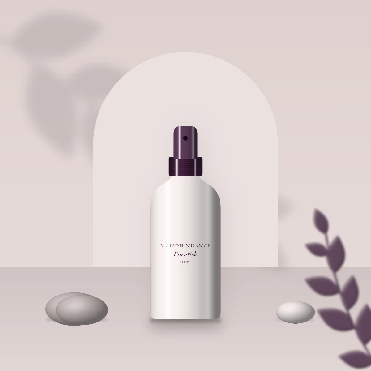 Brume parfumée Essentiels à la pêche blanche – Maison Nuance, photo d'ambiance