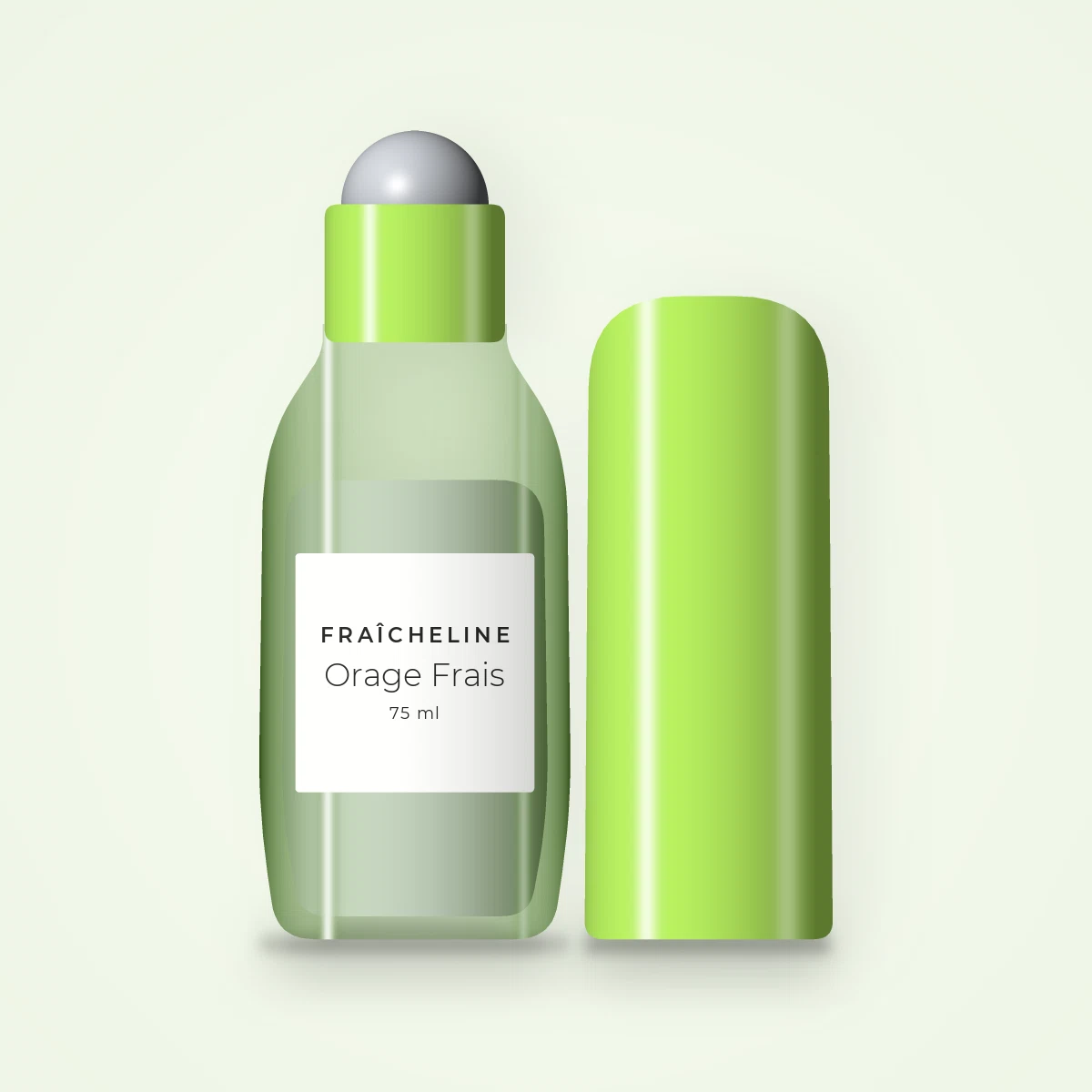 Déodorant Orage Frais à l'eau de coco – Fraîcheline, flacon roll-on 75 ml